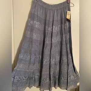 Coldwater Creek Gray Maxi A-Line Skirt